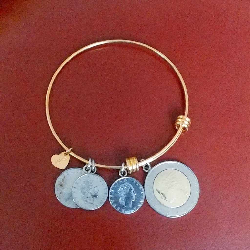 Beautiful Bronzo Italia Italian Coin Bracelet